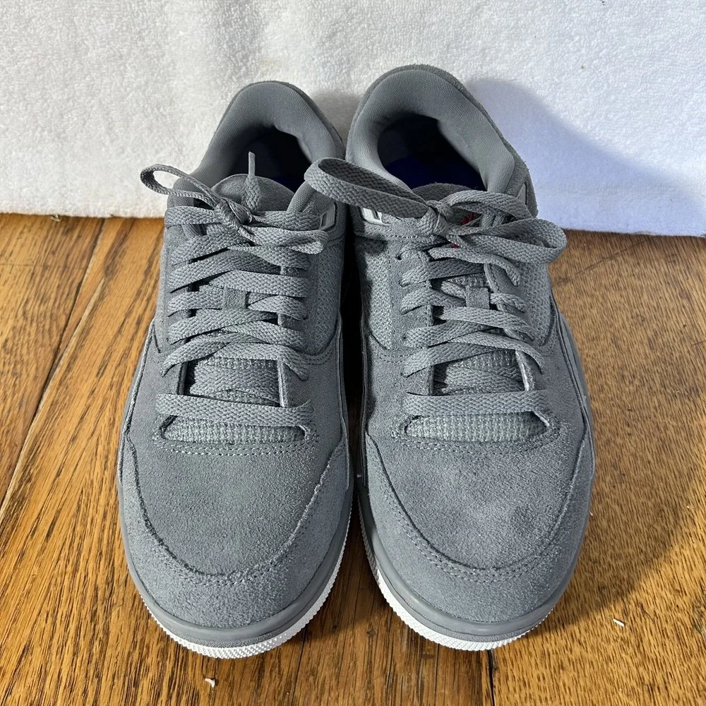Jordan Mens Size 9 Gray Flight Court Cool Grey/Wolf Grey Suede Sneaker Shoes